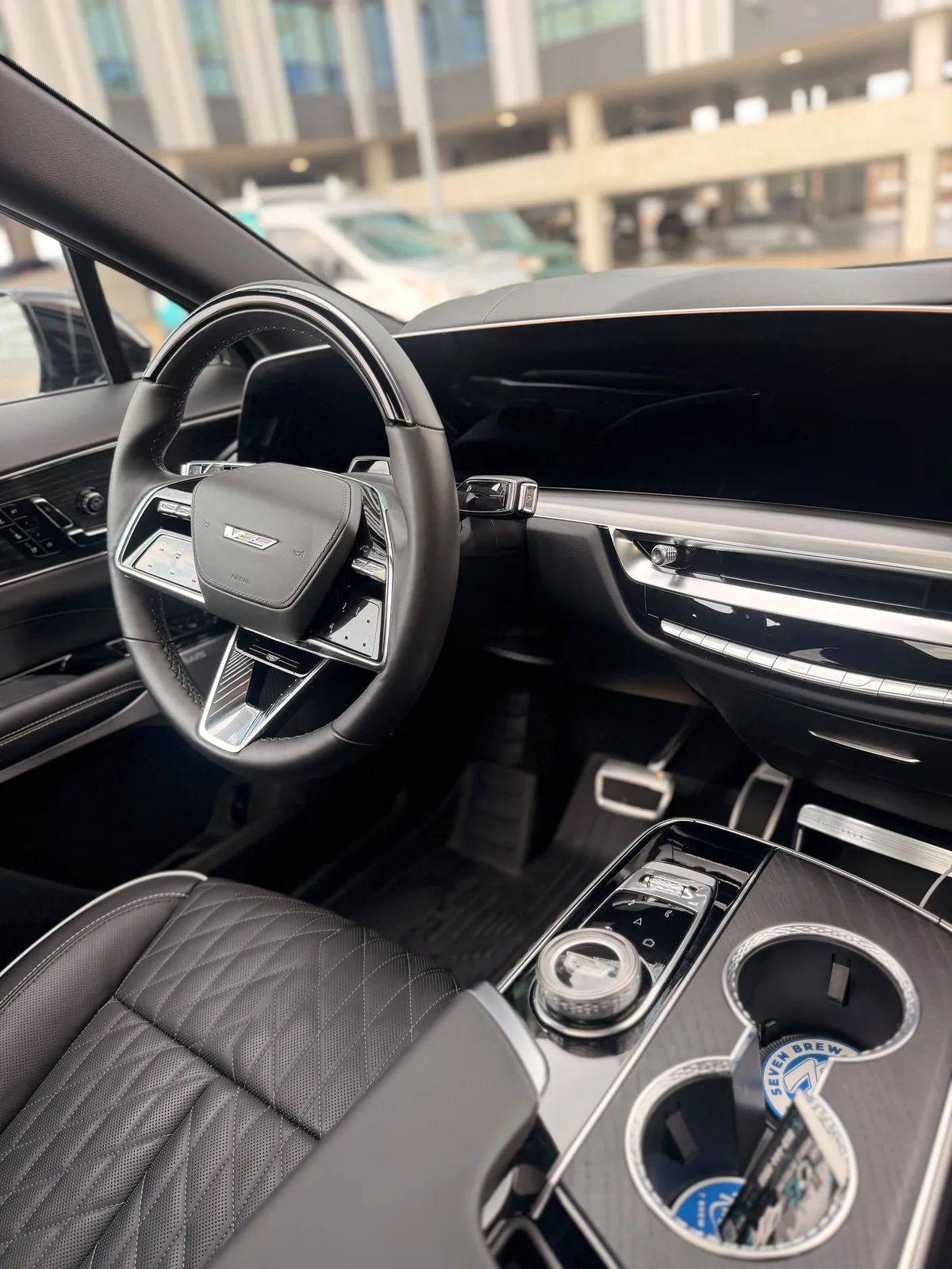 Genesis quilted leather interior detail